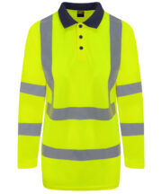 High visibility long sleeve polo - Image 2