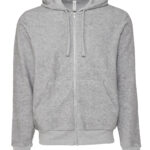 Unisex sueded fleece full-zip hoodie