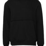 Unisex raw-seam crew pullover