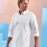 Men's cotton long sleeve Oxford shirt