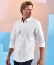 Men's cotton long sleeve Oxford shirt