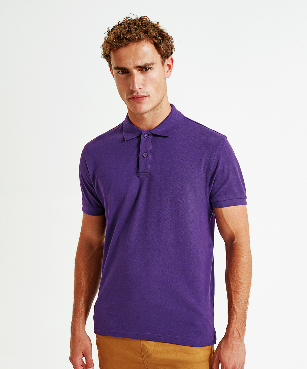 AQ082_LS00_2025.jpg Men's organic polo - Image 1