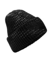 Chunky knit reverse patch beanie - Image 3