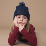 Kids snowstar patch beanie