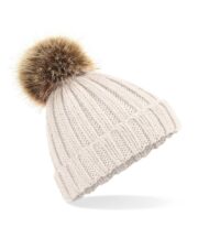 Fur pop pom chunky beanie - Image 8