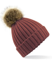 Fur pop pom chunky beanie - Image 9