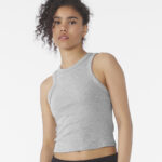 Women's micro rib racer tank