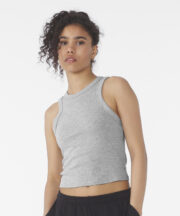 Women's micro rib racer tank