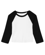 Women's micro rib 3/4 raglan baby t-shirt - Image 3