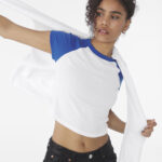 Women's micro rib raglan baby t-shirt