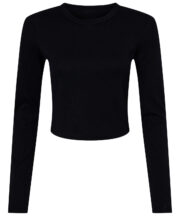Women's micro rib long sleeve baby t-shirt - Image 2
