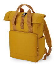 Recycled twin handle roll-top laptop backpack - Image 3