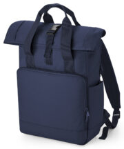 Recycled twin handle roll-top laptop backpack - Image 4