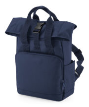 Recycled mini twin handle roll-top backpack - Image 5
