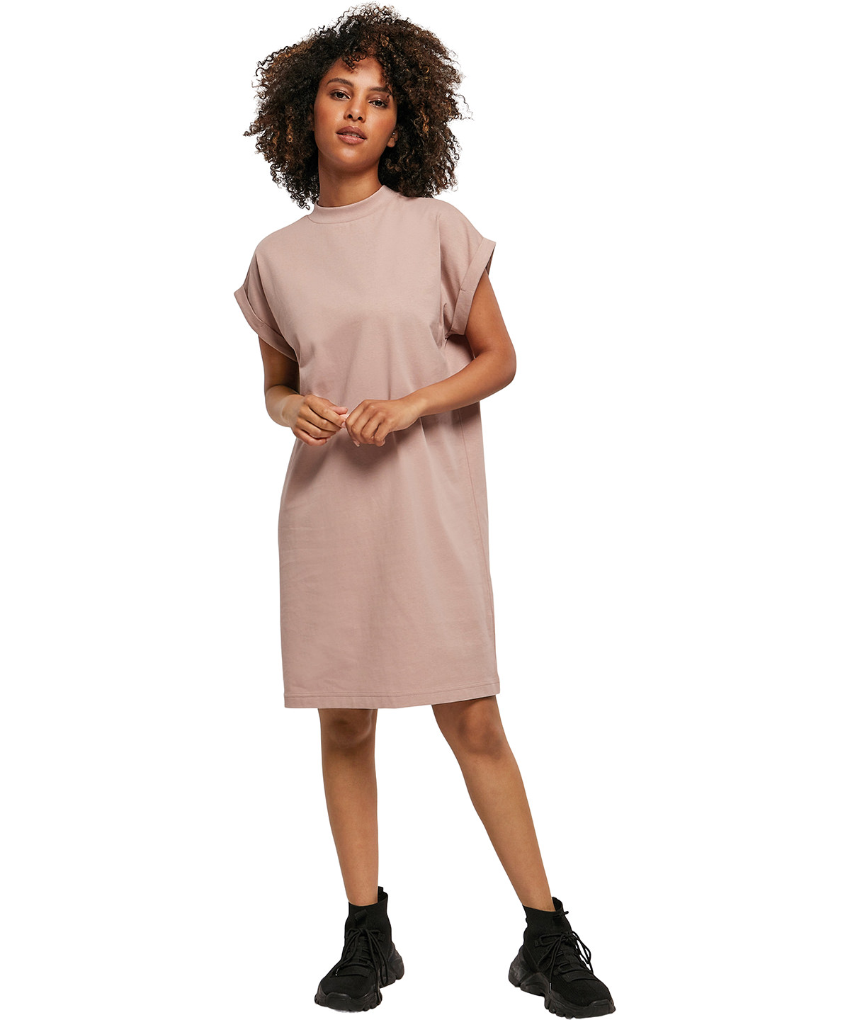 BY101_LS00_2025.jpg Women's turtle extended shoulder dress - Image 1