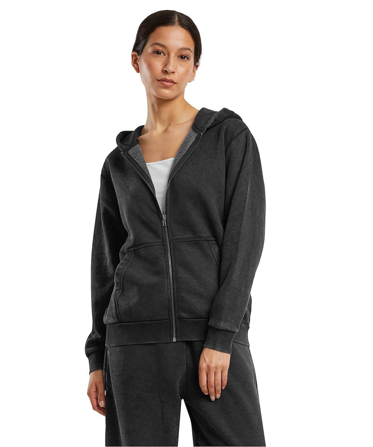 BY299_LS00_2025.jpg Women's vintage heavy zip hoodie - Image 1