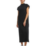 Women's long extended shoulder dress