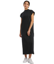 Women's long extended shoulder dress