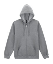 Softstyle midweight fleece adult full-zip hooded sweatshirt - Image 10