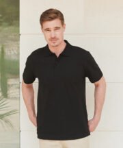 Stretch piqué polo shirt