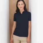 Women's recycled polyester polo shirt