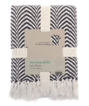 Recycled mixed-fabric throw