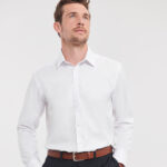Long sleeve herringbone shirt