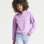 Women's cropped ¼-zip sweat