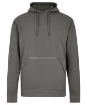Regular fit piqué hoodie with zipped pocket - Image 2