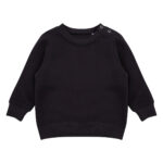 Crew neck sweatshirt with shoulder poppers
