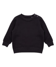 Crew neck sweatshirt with shoulder poppers