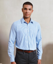 Microcheck (Gingham) long sleeve cotton shirt