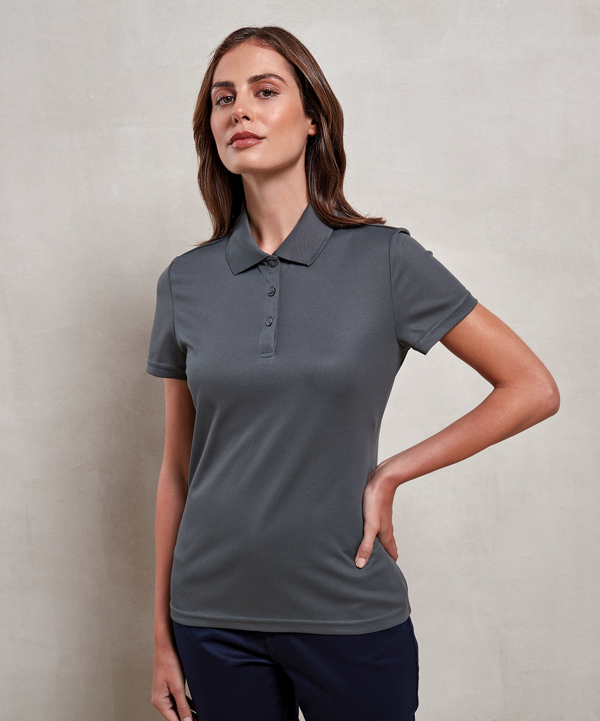 PR633_LS00_2025.jpg Women's Spun Dyed Recycled Polo Shirt - Image 1