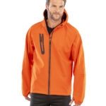 3-layer recycled printable casual hooded softshell
