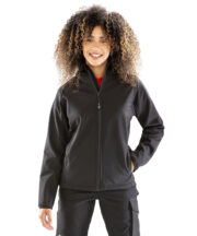 Women's recycled 3-layer printable hooded softshell