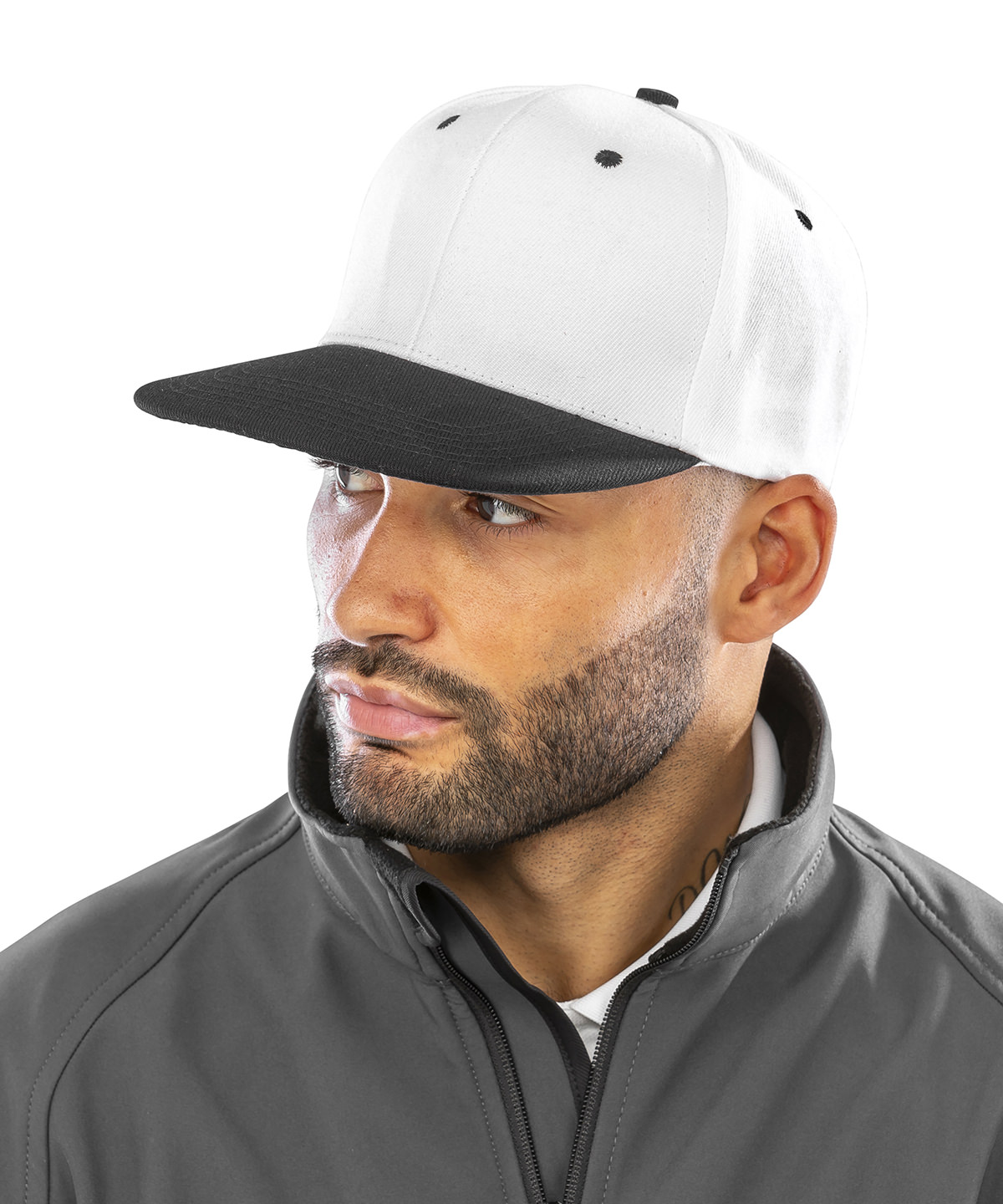 RC82X_LS00_2025.jpg Bronx original flat peak snapback dual colour cap - Image 1