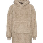 The kids Ribbon teddy bear fabric hoodie