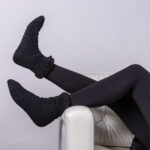 Adult sherpa socks with turndown