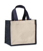 Jute canvas panel shopper - Image 2