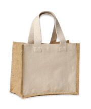 Jute canvas panel shopper - Image 3