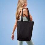 Recycled premium canvas flat base shopper