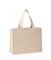 Recycled premium canvas stand-up shopper - Image 2