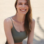 Women's sustainable fashion cropped cami top with adjustable straps