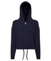 Kids TriDri® recycled cropped oversize full-zip hoodie - Image 4