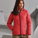 Women's honeycomb hooded jacket