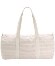 Striped organic cotton barrel bag - Image 2
