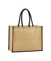 Natural starched jute classic shopper - Image 4