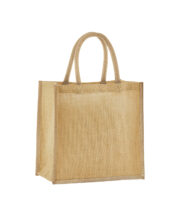 Natural starched jute mini gift bag - Image 3