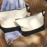 Dipped base canvas accessory bag