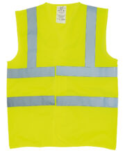 Flame-retardant hi-vis sleeveless waistcoat (HVW100FR)